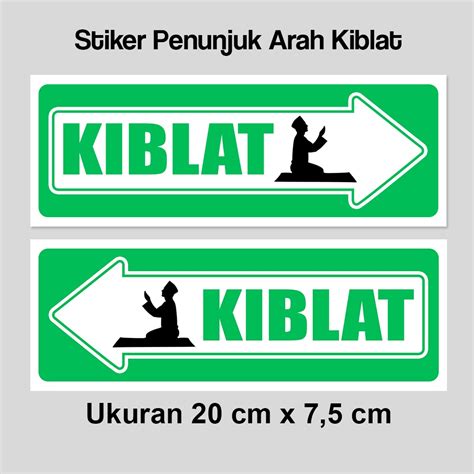 Jual Stiker Penunjuk Arah Kiblat Masjid Rambu Mushola Anti Air