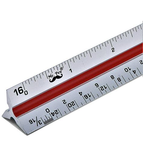 Mr. Pen - Architectural Scale Ruler, 12" Aluminum Architect Scale ...