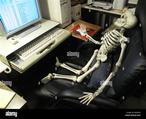 skeleton   computer stock photo alamy