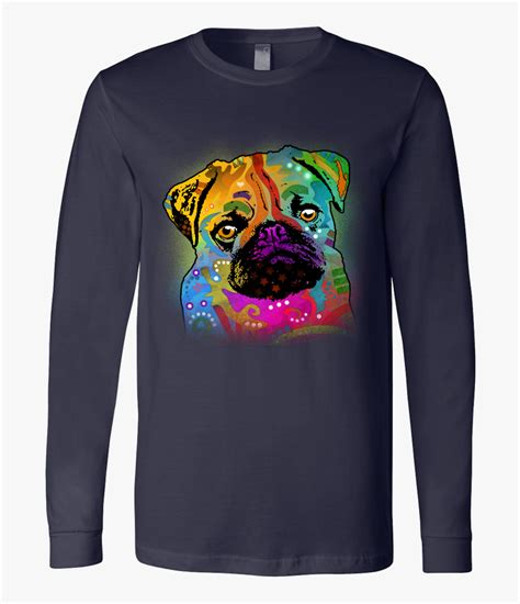 pug long sleeve shirt  colors sizes pug hd png