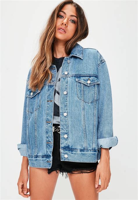 Veste En Jean Oversize Bleu Clair Missguided Oversized Denim Jacket