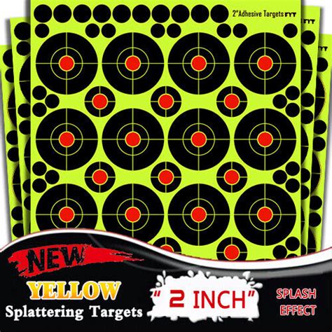 50pack 2 Circle Bullseye Splatter And Sefl Adhesive Shooting Target Paper Ebay