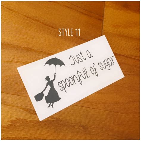 Mary Poppins Decal Just A Spoonful Of Sugar Vinyl Stand Etsy