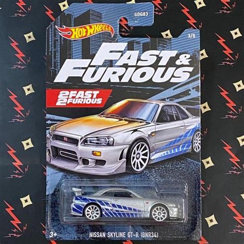 Jual Hot Wheels Nissan Skyline Gt R Bnr34 Gtr R34 Fast Furious 2021 Original Shopee Indonesia
