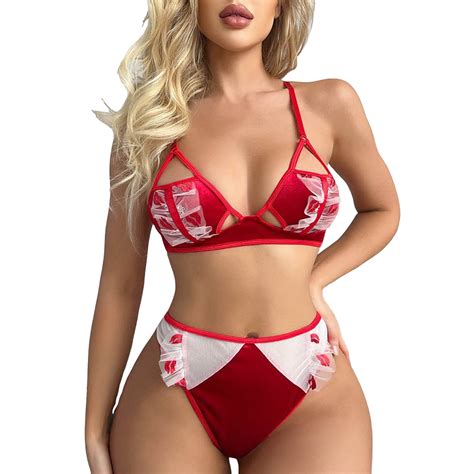 GDREDA Plus Size Lingerie Set Womenswear Christmas Valentine S Day Sexy