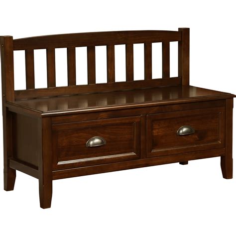 Simpli Home Burlington Entryway Storage Bench With Drawers Walmart