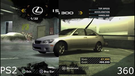 Need For Speed Most Wanted 2005 Ps2 Vs Xbox 360 Youtube