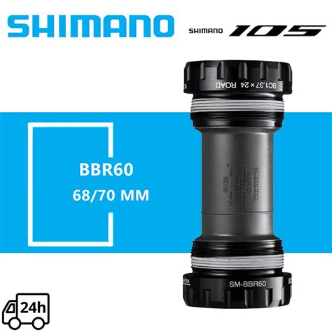 Shimano 105 BBR60 Bottom Bracket HollowTech II 68 70MM Shell Width Road