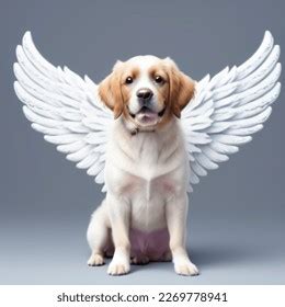 Cute Dog Angel Wings Stock Illustration 2269778941 | Shutterstock