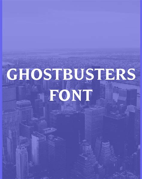 Ghostbusters Font Free Download