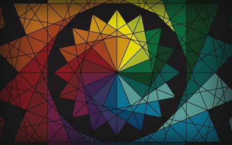 abstract, Colorful, Circle, Triangle, Color Wheel Wallpapers HD ...