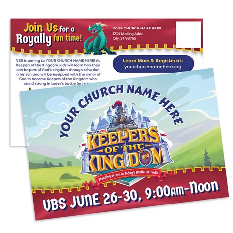 Custom Vbs Postcards Keepers Of The Kingdom Vbs Pckng003