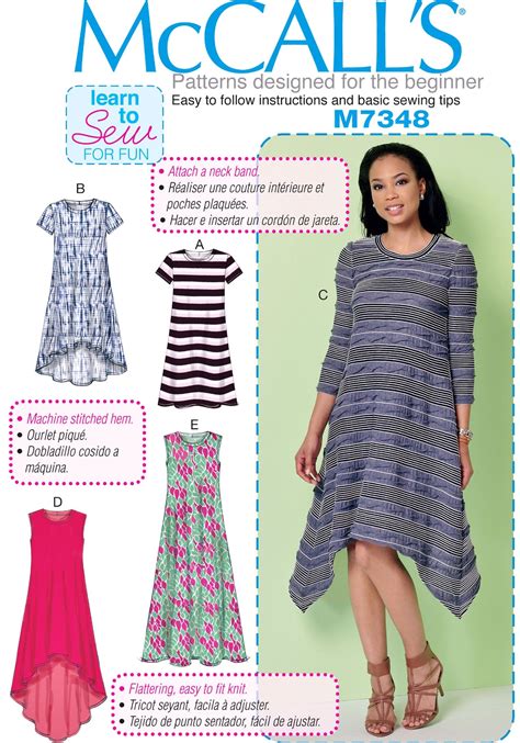 Sewing Pattern For Womens Easy Dress Pattern Easy Pullover Dress