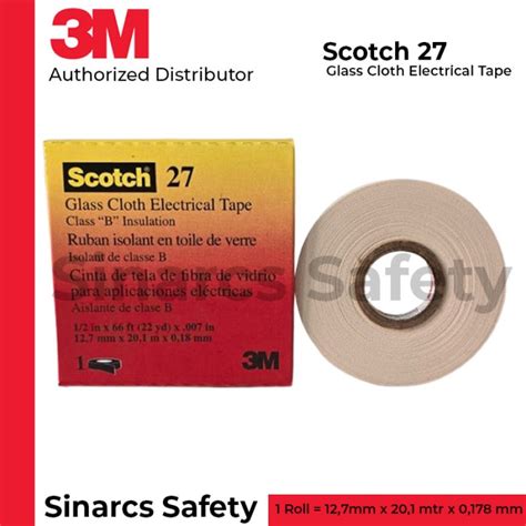 Jual 3m Scotch 27 Glass Cloth Electrical Tape 27 1 2 In X 66 Ft Jakarta Barat Sinarcs