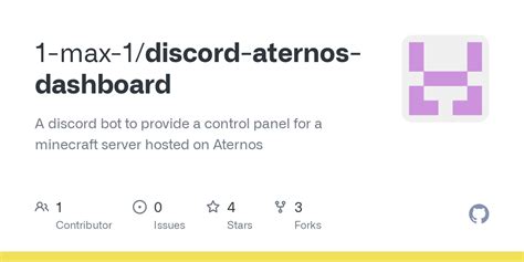 GitHub 1 Max 1 Discord Aternos Dashboard A Discord To Provide A