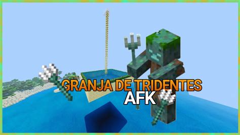 MINECRAFT BEDROCK Granja de tridentes AFK Fácil YouTube