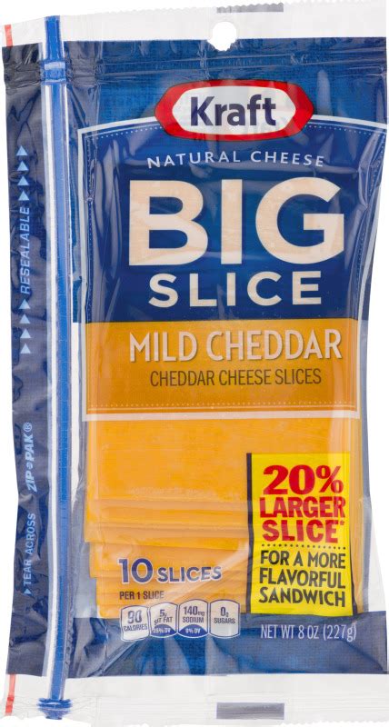 Kraft Natural Cheese Big Slice Mild Cheddar 10 Ct Kraft 21000018567 Customers Reviews