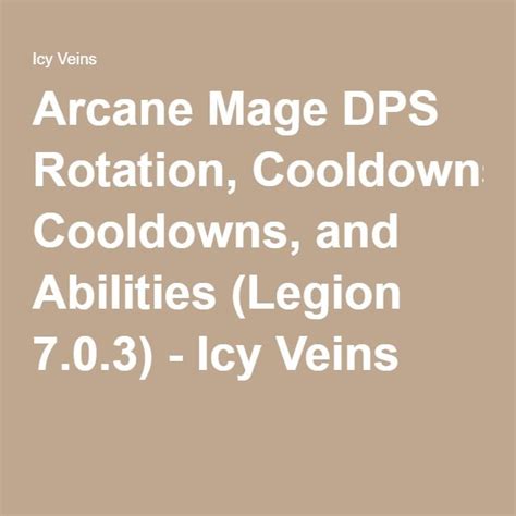 Arcane Mage DPS Rotation, Cooldowns, and Abilities (WoD 6.2.4) | Arcane ...