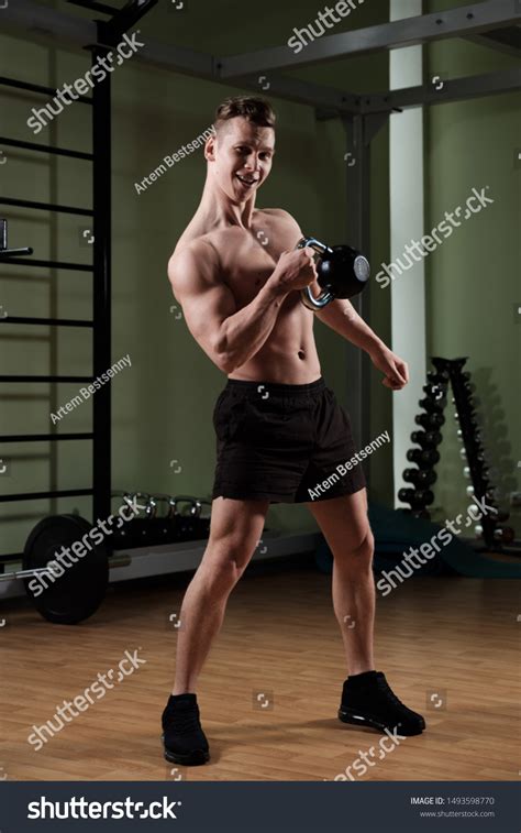 Muscular Guy Naked Torso Sports Shorts Stock Photo Shutterstock