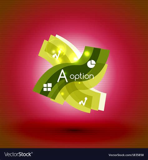 Colorful Bright Light Shiny Option Banner Vector Image