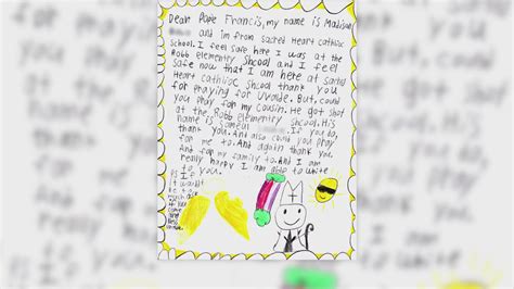 Vatican responds to handwritten letters from kids in Uvalde | kens5.com