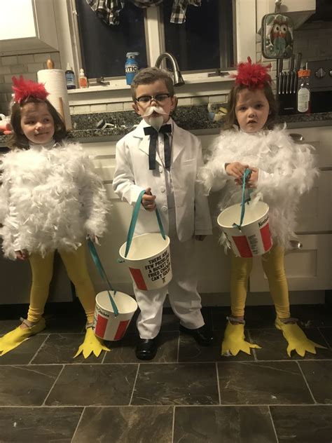 DIY KFC Chicken Costume Colonel Sanders Halloween Costume Outfits