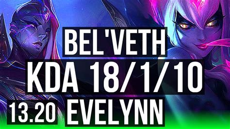 Bel Veth Vs Evelynn Jng Winrate Legendary Kr Master