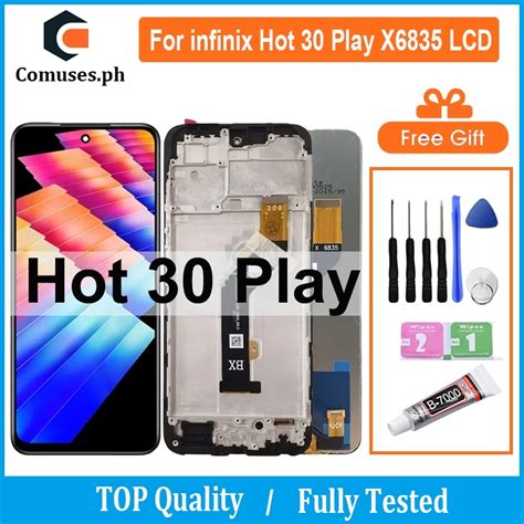 COMUSES LCD For Infinix Hot 30 Play X6835 LCD Display Touch Screen Digitizer Assembly