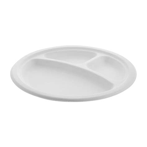 8 75 PFAS Free Compostable 3 Compartment Fiber Blend Plate Pactiv