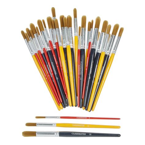 He382141 Classmates Nylon Paint Brush Assorted Classpack Pack Of 30