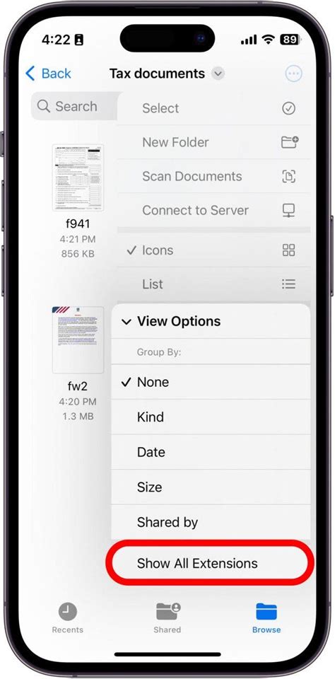 Cómo ver extensiones de archivo en iPhone 2023 ThemeLocal consejos