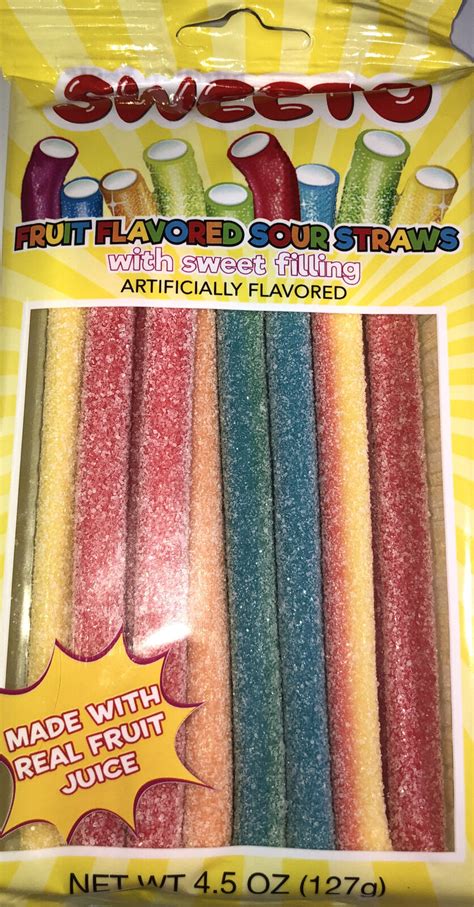 Sweeto Fruit Flavored Sour Straws W Sweet Filing 1ea 4 5oz Pkg Rare Ships N 24hr Ebay