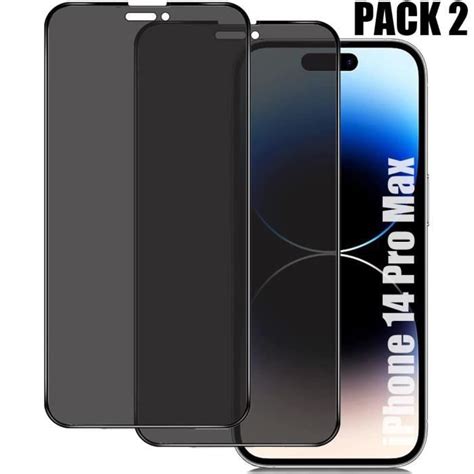 2 Verres Trempés Anti Espion pour iPhone 14 Pro Max 6 7 Protection