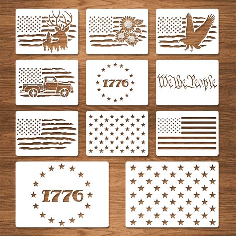 Amazon American Flag Rugged Stencil Patriotic Stencils Us