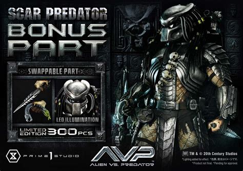 Prime 1 Studio Scar Predator Deluxe Bonus Version The Alien Vs