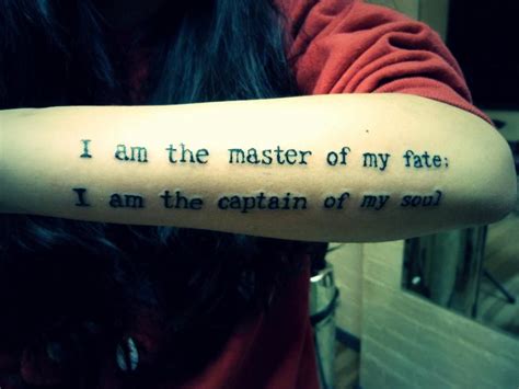 I Am The Master Of My Fate I Am The Captain Of My Soul Invictus