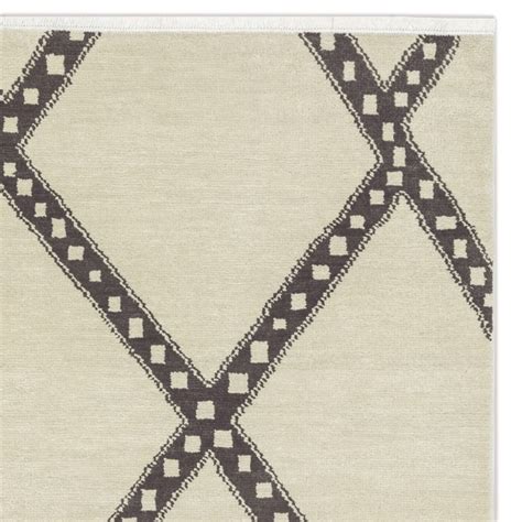 Diamond Hand Knotted Rug Swatch Ivory Williams Sonoma