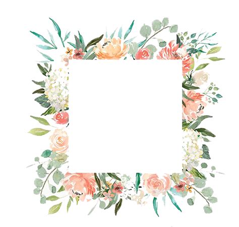 Watercolor Flower Border Vector at Vectorified.com | Collection of Watercolor Flower Border ...