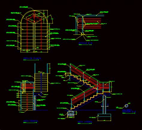 Escalera En Autocad Librería Cad