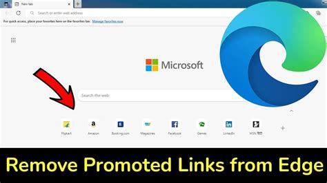 How To Remove Promoted Links From Microsoft Edge New Tab Youtube