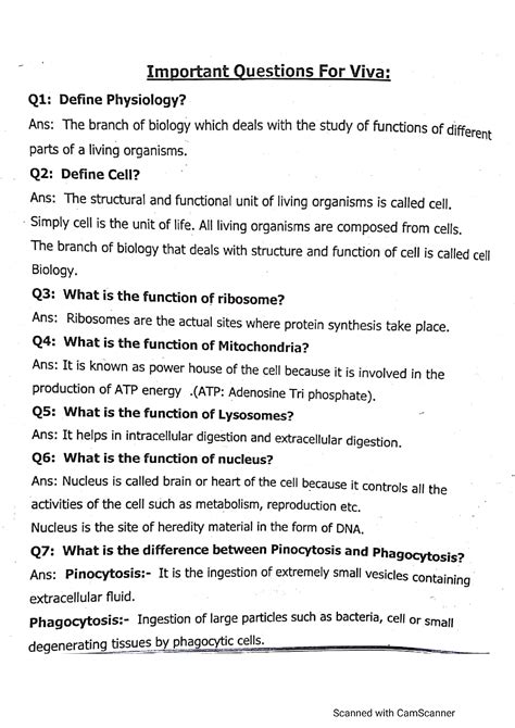 Solution Physiology Important Questions For Viva Studypool