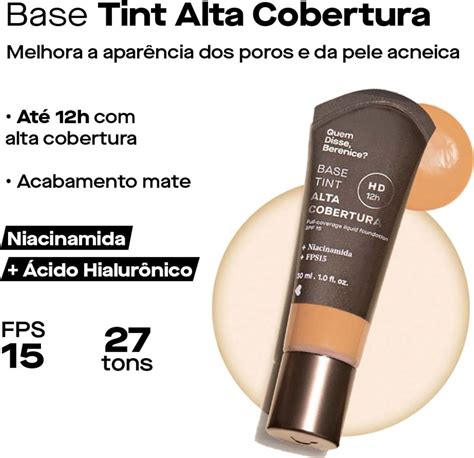 Base Tint Alta Cobertura Cor 00N Quem Disse Berenice 30ml O Boticário