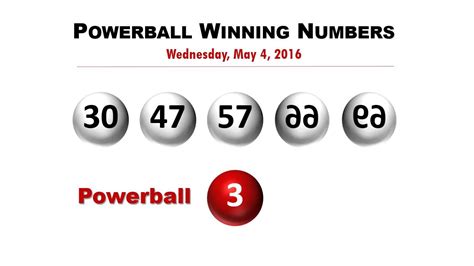 Powerball Winning Numbers Wednesday Drawing 5 4 2016 Youtube