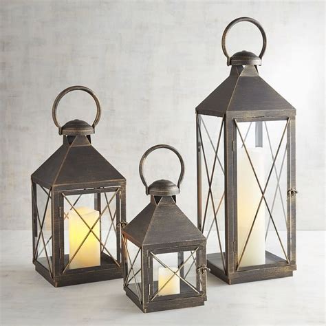 Pier Imports Bennett Black Metal Lanterns Metal Lanterns Lanterns