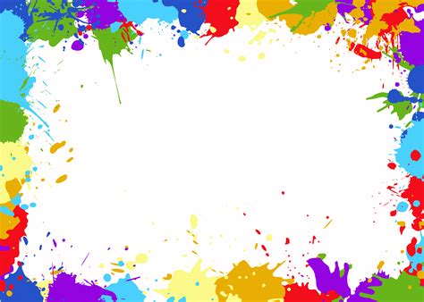 colorful splash border png file