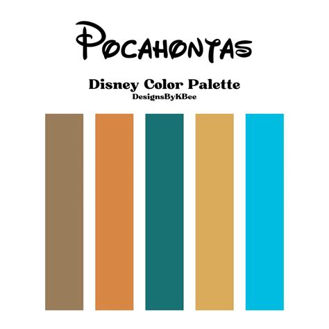 Pocahontas | Disney Color Palette | Disney colors, Disney princess ...