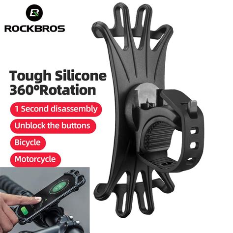 ROCKBROS Phone Holder Stand Universal Cycling Bike Bicycle Elastic