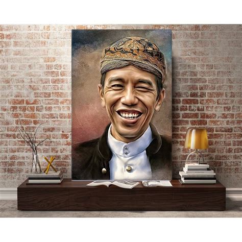 Jual Hiasan Cetak Foto Poster Gambar Lukisan Jokowi Ukuran Besar