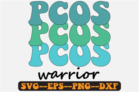 Pcos Warrior Quote Retro Svg Design Graphic By Uniquesvgstore