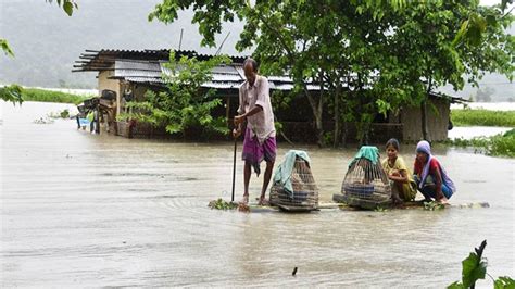 Flood Situation Grim In Assam Nearly 12 Lakh Hit